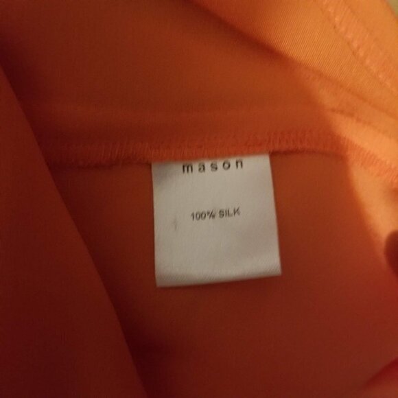 NEW Mason 100% Silk Ruffle Sleeve Blouse Size 4 - Picture 4 of 4